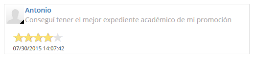 Comentario añadido en la etiqueta de formación
